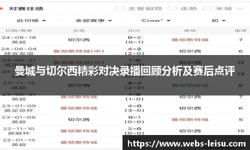 曼城与切尔西精彩对决录播回顾分析及赛后点评