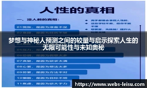 梦想与神秘人预测之间的较量与启示探索人生的无限可能性与未知奥秘